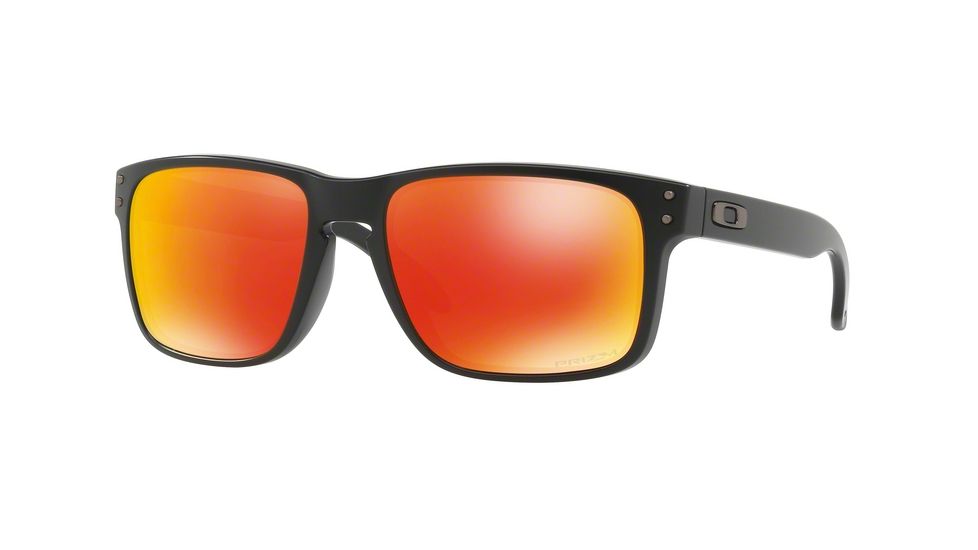 Oakley Holbrook Sunglasses - Men's, Matte Black Frame, Prizm Ruby Lenses, OO9102-9102E2-55