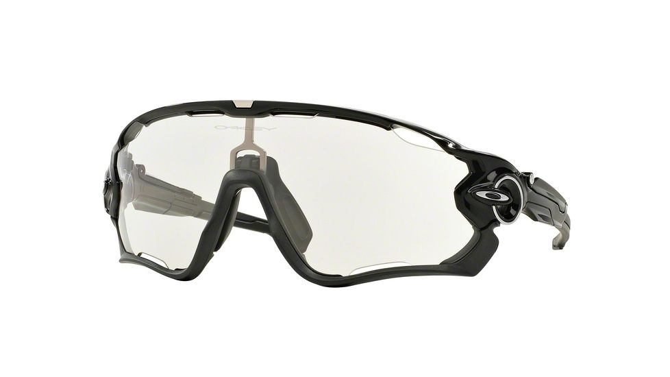 Oakley JAWBREAKER OO9290 Sunglasses 929014-31 - Polished Black Frame, Clear To Black Photochromic Lenses