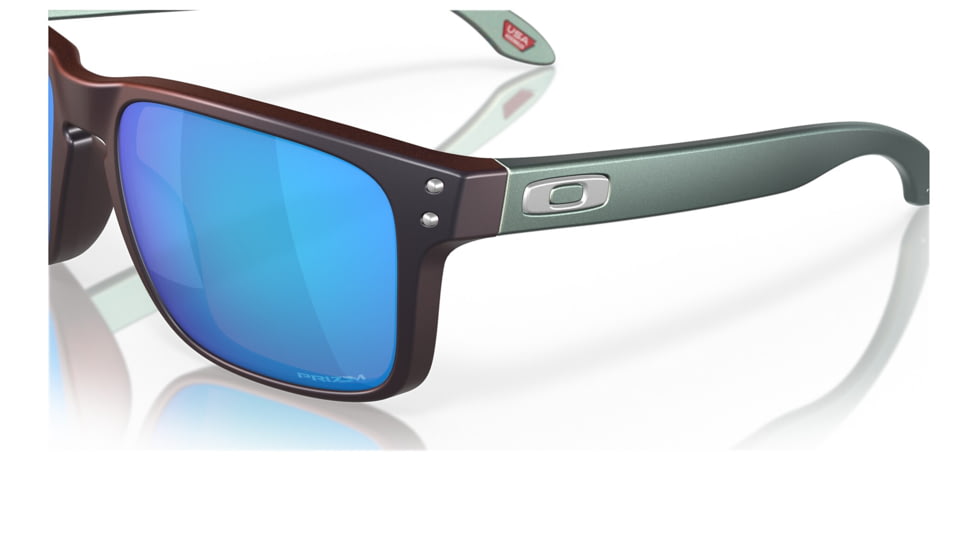 Oakley OO9102 Holbrook Sunglasses - Men's, Matte Black/Red Colorshift Frame, Prizm Sapphire Lens, 55, OO9102-9102W6-55