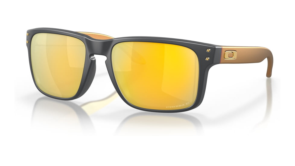 Oakley OO9102 Holbrook Sunglasses - Mens, Matte Carbon Frame, Prizm 24K Polarized Lens, 55, OO9102-9102W4-55
