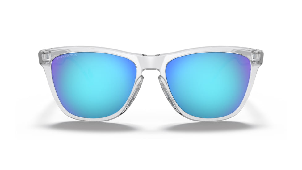 Oakley OO9245 Frogskins A Sunglasses - Mens, Crystal Clear Frame, Prizm Sapphire Lens, Asian Fit, 54, OO9245-9245A7-54