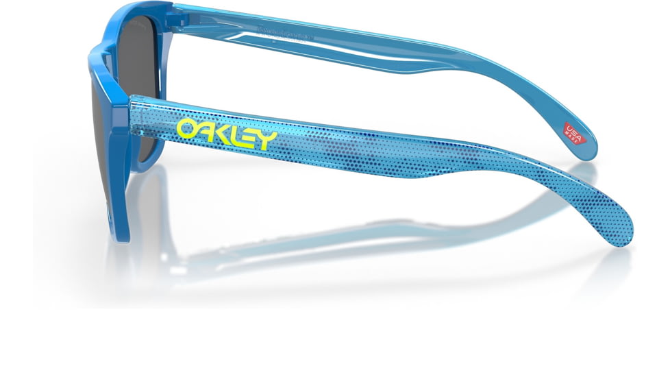 Oakley OO9245 Frogskins A Sunglasses - Mens, Hi Res Polished Sapphire Frame, Prizm Black Lens, Asian Fit, 54, OO9245-9245C9-54