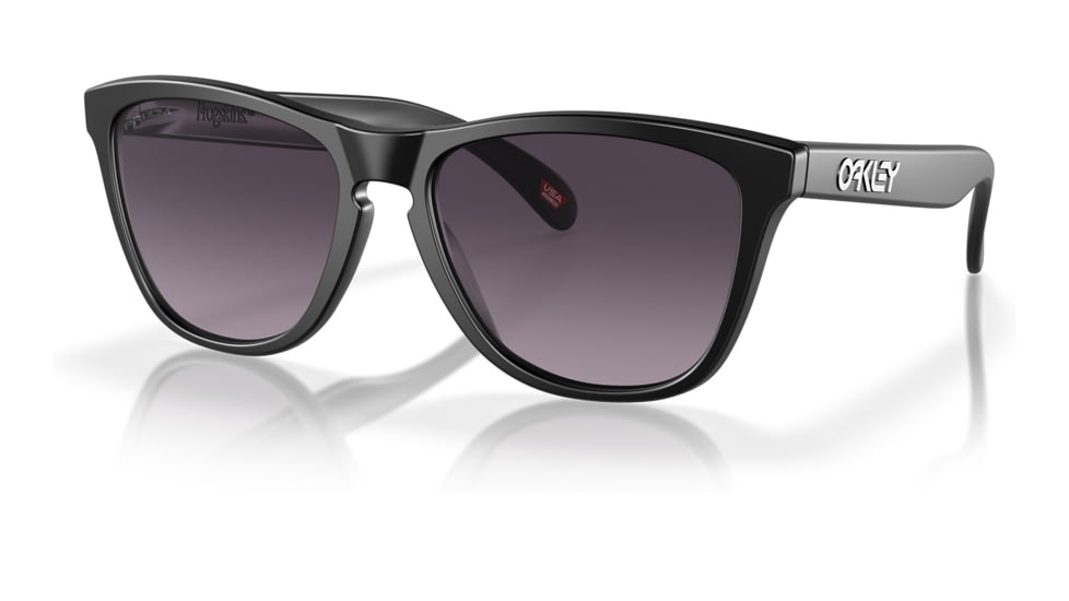 Oakley OO9245 Frogskins A Sunglasses - Men's, Matte Black Frame, Prizm Grey Gradient Lens, Asian Fit, 54, OO9245-9245D0-54