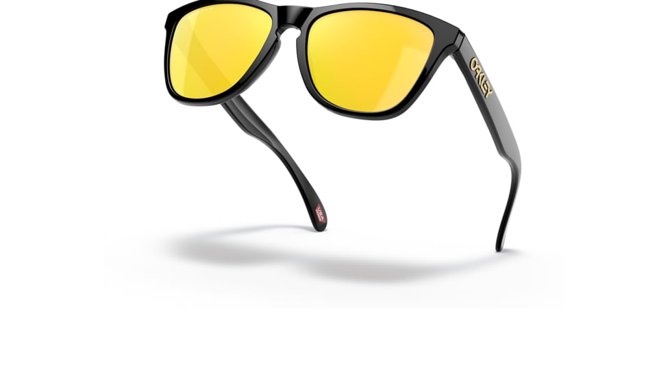 Oakley OO9245 Frogskins A Sunglasses - Mens, Polished Black Frame, Prizm 24K Polarized Lens, Asian Fit, 54, OO9245-9245C0-54