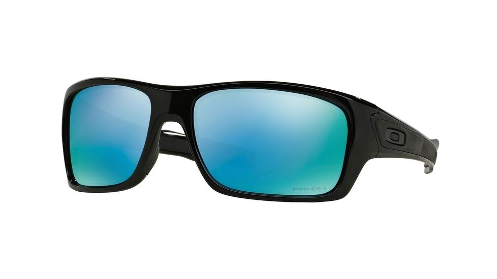 Oakley Turbine Sunglasses - Men's, Polished Black Frame, Prizm Deep H2o Polarized 63 mm Lenses, OO9263-926314-63