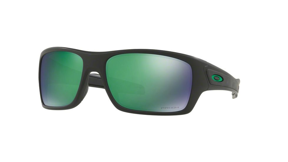 Oakley Turbine Sunglasses - Men's, Matte Black Frame, Prizm Jade Polarized 63 mm Lenses, OO9263-926345-63