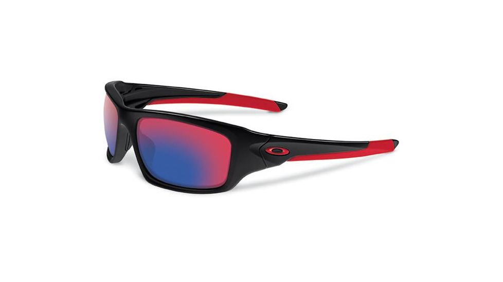 Oakley Valve Asian Fit Sunglasses, Polished Black Frame, Positive Red Iridium Lens OO9243-02