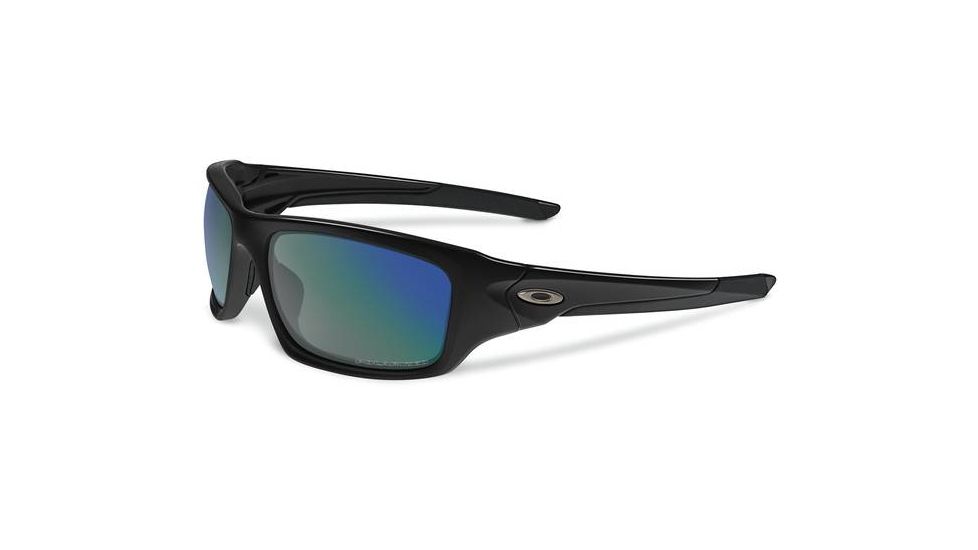 Oakley Valve Asian Fit Sunglasses, Polished Black Frame, Deep Blue Polarized Lens, Angling Specific OO9243-08