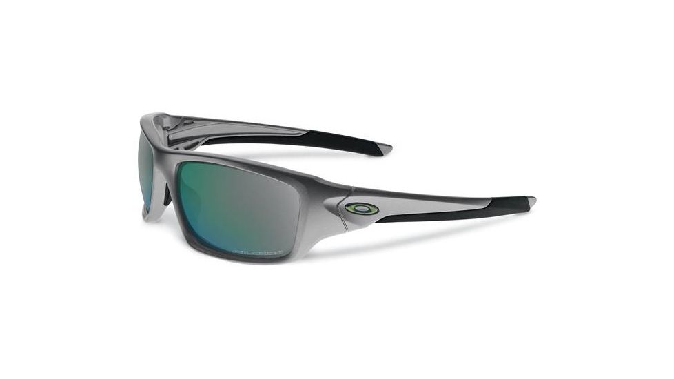 Oakley Valve Mens Sunglasses Dark Grey Frame, Emerald Iridium Polarized Lens OO9236-11