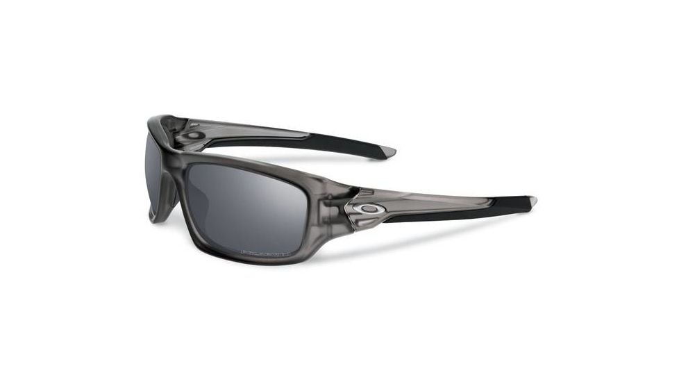 Oakley Valve Mens Sunglasses Matte Grey Smoke Frame, Black Iridium Polarized Lens OO9236-06
