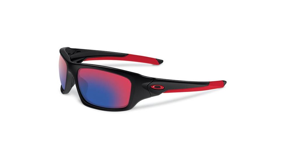 Oakley Valve Mens Sunglasses Polished Black Frame, Red Iridium Lens OO9236-02