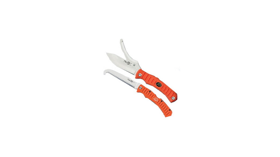 Outdoor Edge Cutlery Flip N' Blaze Knife, Orange, Knife/Saw Combo, Box, 3.5in. Knife Blade, 4-3/8in. Saw Blade 101943