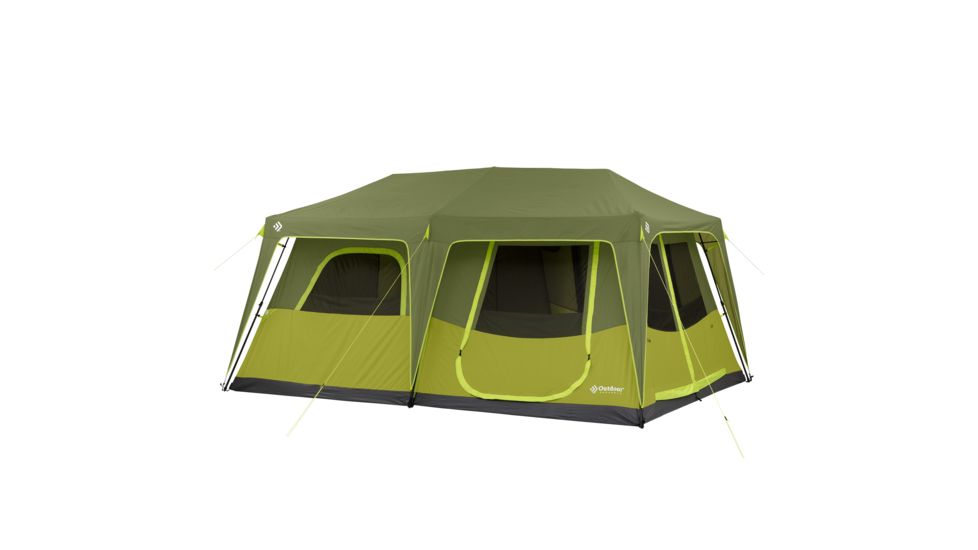 Outdoor Products 10 Person Instant Cabin Tent w/ Extended Eave, Green/Olive Green, 50030