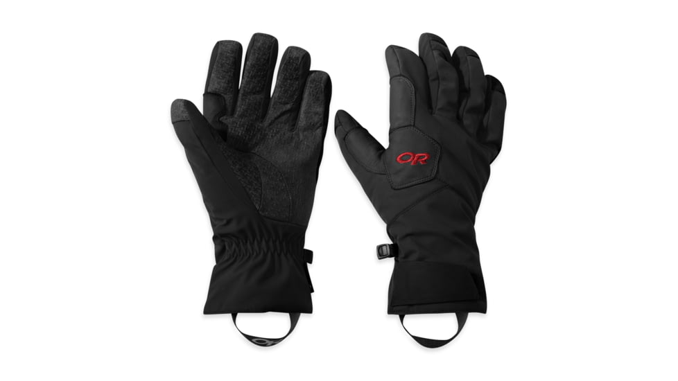Outdoor Research BitterBlaze Aerogel Gloves - Mens, Black/Tomato, Extra Large, 2776191318009