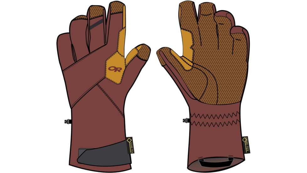 Outdoor Research BitterBlaze Aerogel Gloves - Mens, Madder/Natrl, Small, 2776191926006