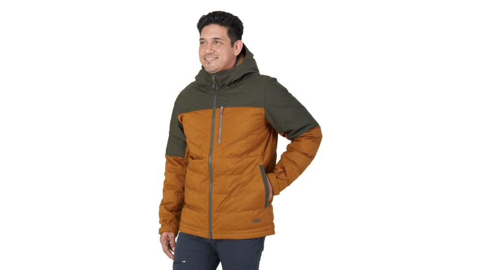 Outdoor Research Blacktail Down Jacket - Mens, Saddle/Forest, Extra Large, 2714201613009