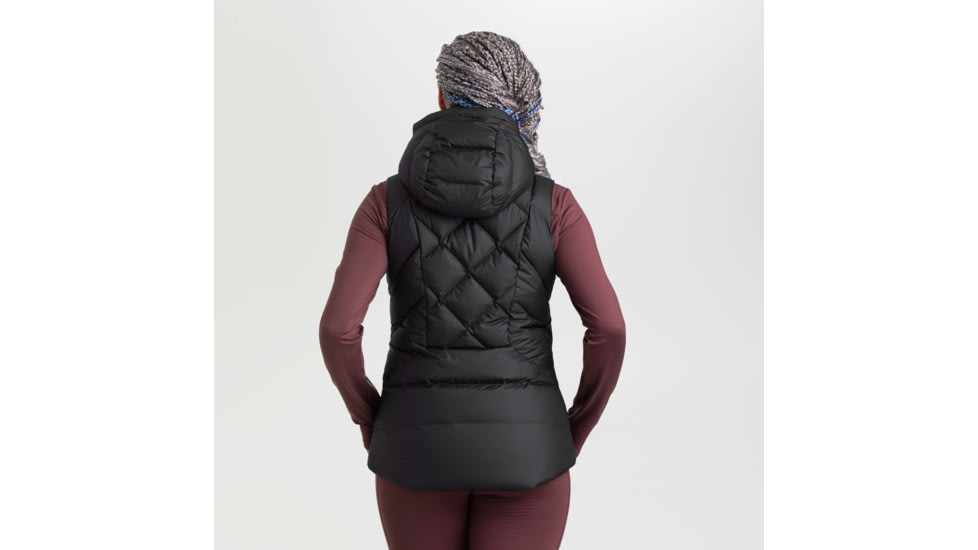 Outdoor Research Coldfront Hooded Down Vest - Womens, Black, Extra Small, 2832000001005