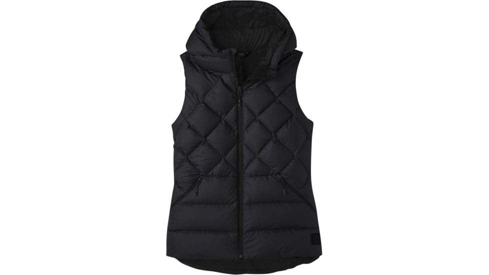 Outdoor Research Coldfront Hooded Down Vest - Womens, Black, Extra Small, 2832000001005