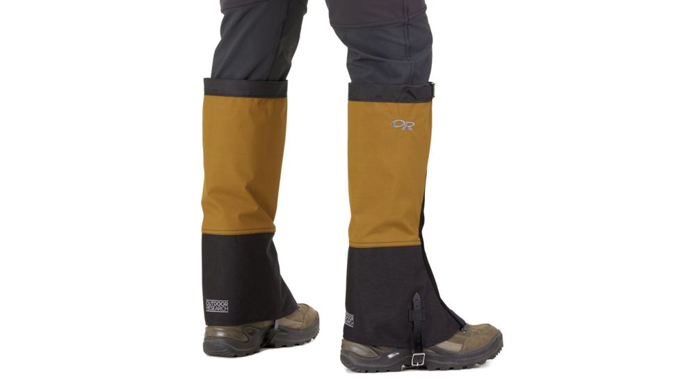 Outdoor Research Crocodile Gaiters - Mens, Ochre/Black, Large, 2431181702008
