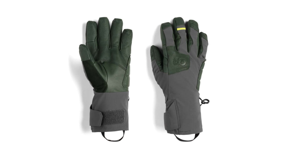 Outdoor Research Extravert Gloves - Mens, Charcoal/Verde, Extra Large, 3005412526009