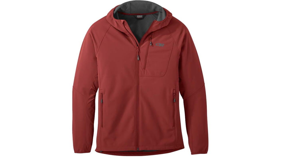 Outdoor Research Ferrosi Grid Hooded Jacket - Mens, Madder, Large, 2714191859008