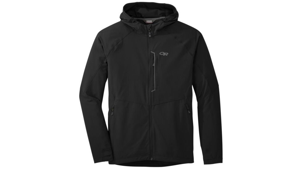 Outdoor Research Ferrosi Hooded Jacket - Mens, Black, Small, 2691710001006