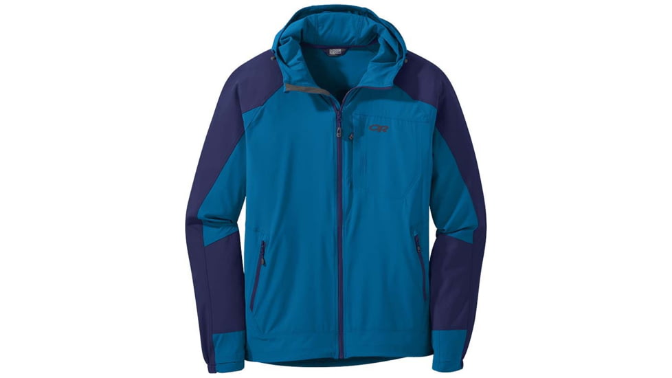 Outdoor Research Ferrosi Hooded Jacket - Mens, Cascade/Twl, Small, 2691711886006