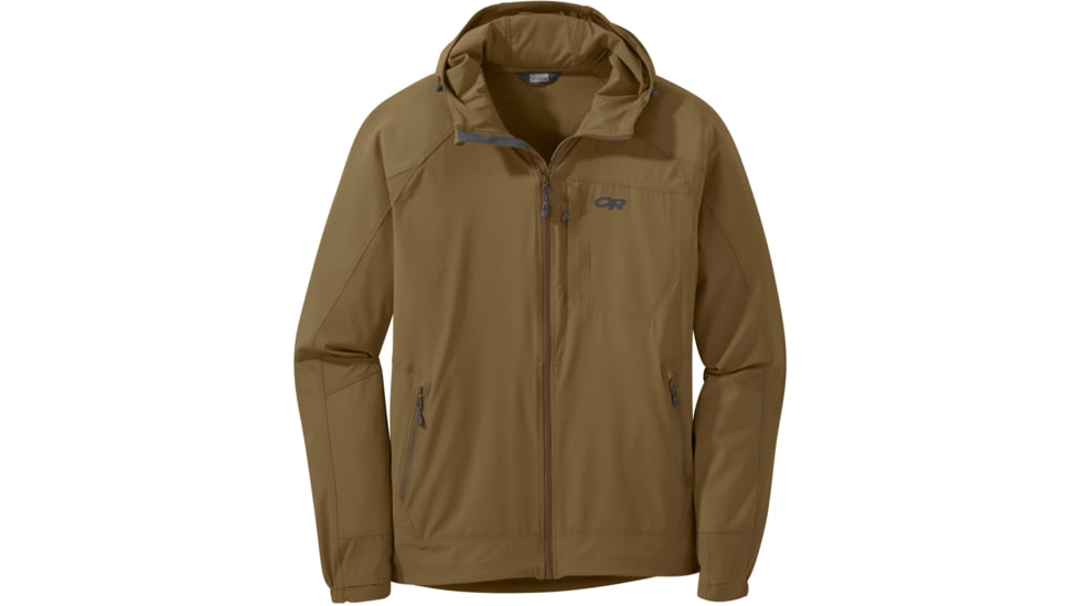 Outdoor Research Ferrosi Hooded Jacket - Mens, Coyote, Small, 2691710014006