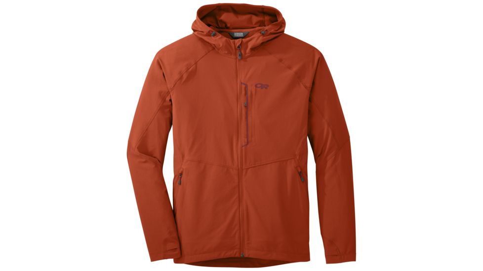 Outdoor Research Ferrosi Hooded Jacket - Mens, Burnt Orange, Medium, 2500940551007