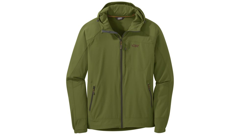 Outdoor Research Ferrosi Hooded Jacket - Mens, Seaweed, Small, 2691711431006