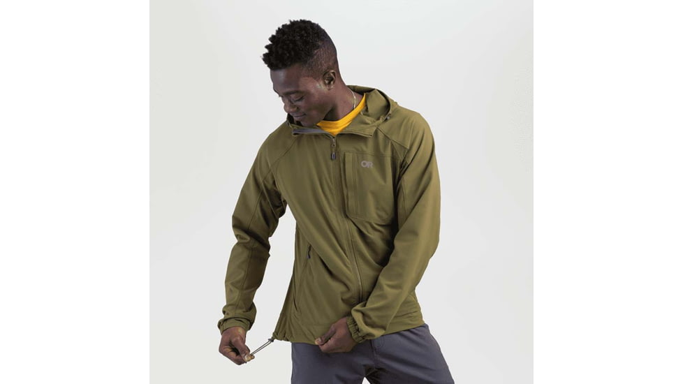 Outdoor Research Ferrosi Hoodie - Mens, Loden, Large, 2691711943008