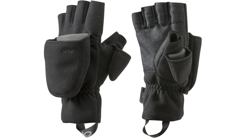 Outdoor Research Gripper Convertible Glove - Men's-Black-Medium