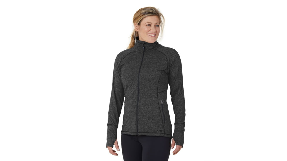 Outdoor Research Melody Full Zip - Womens, Black Heather, Extra Small, 2714850012005