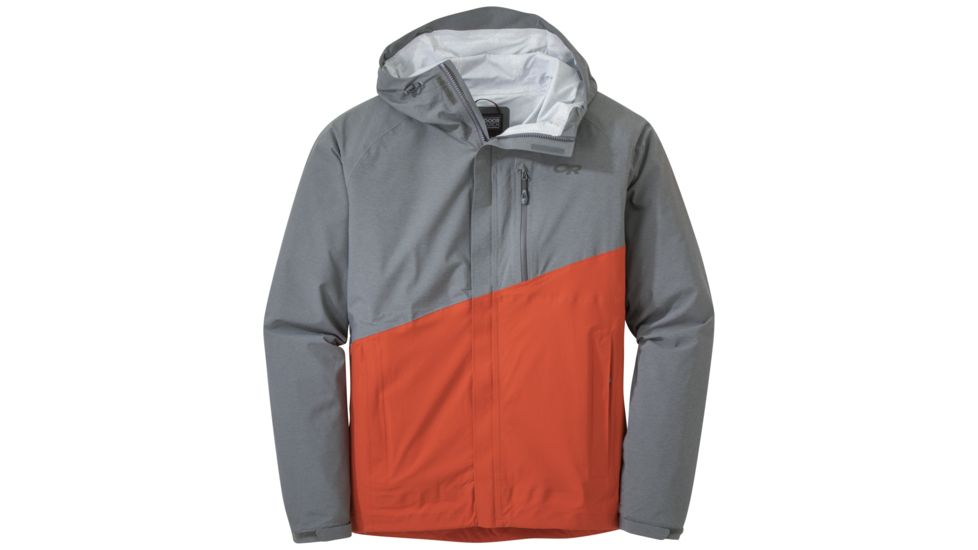 Outdoor Research Panorama Point Jacket - Men's, Charcoal Heather/Diablo, S, 264420-CHR-HTH-DBL-S
