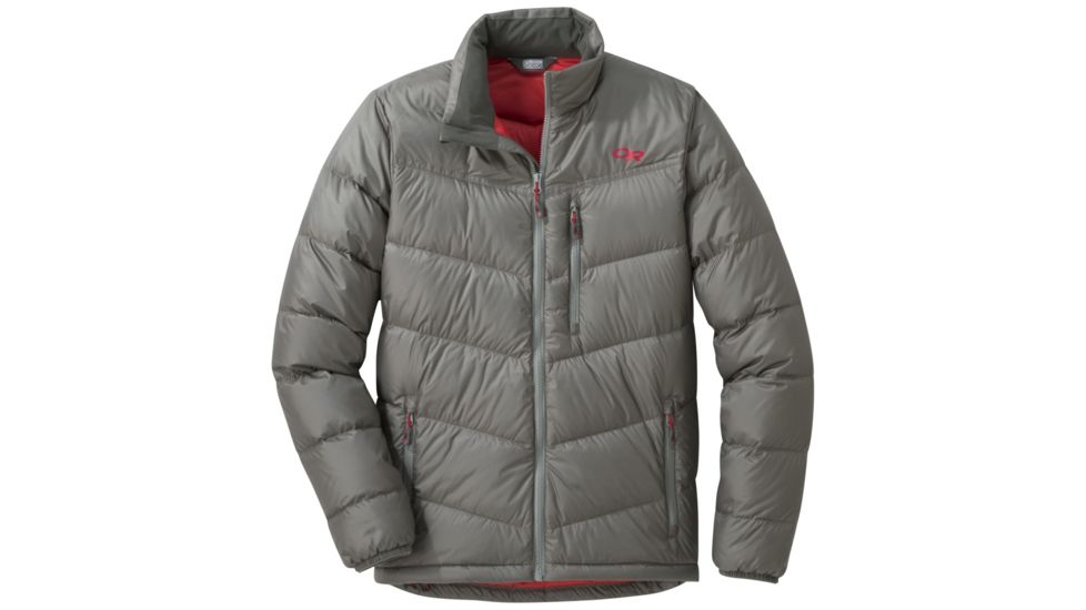 Outdoor Research Transcendent Down Jacket - Mens, Pewter, Medium, 2680850008007