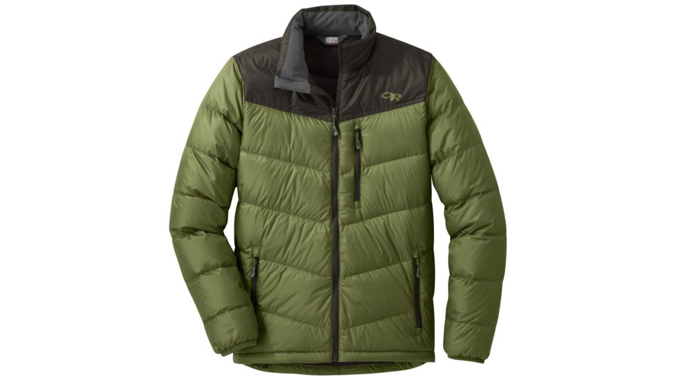 Outdoor Research Transcendent Down Jacket - Mens, Seaweed/Forest, Large, 2680851618008