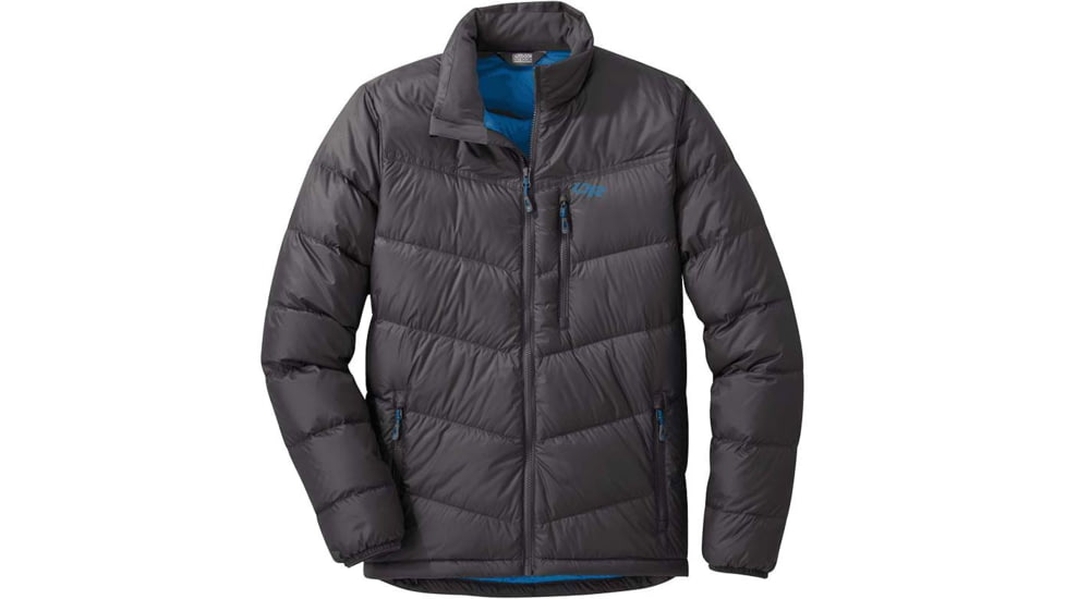 Outdoor Research Transcendent Down Jacket - Mens, Storm, Large, 2680851288008