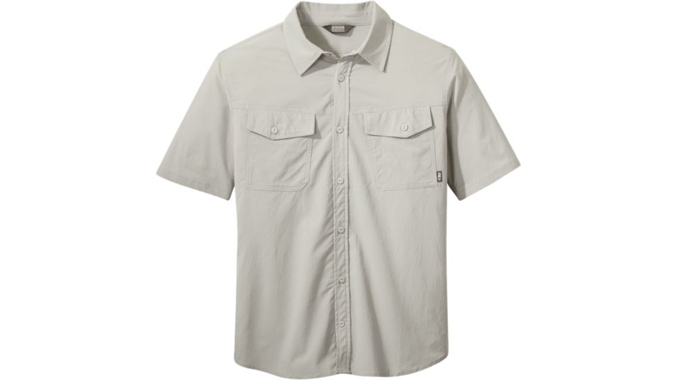 Outdoor Research Wanderer Short Sleeve Shirt - Mens, Pebble, Large, 2745051569008