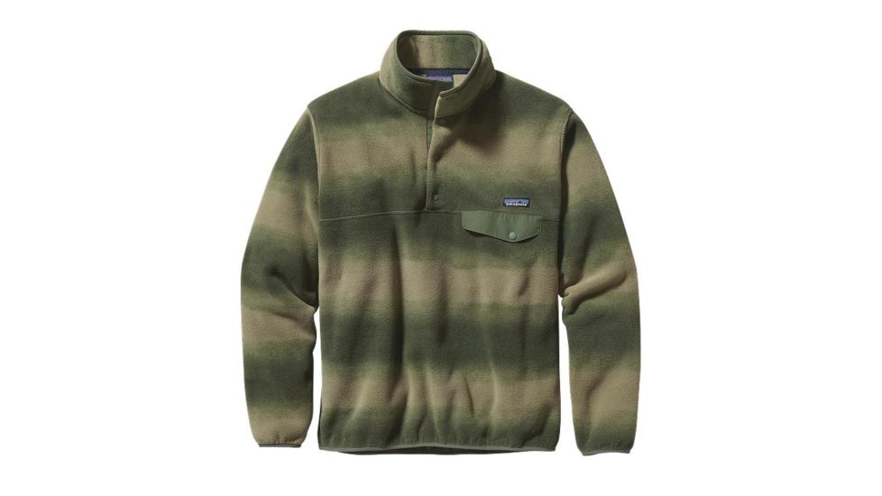 Patagonia Lightweight Synchilla Snap-T Pullover - Men's-Hand Dipped/Camp Green-Small