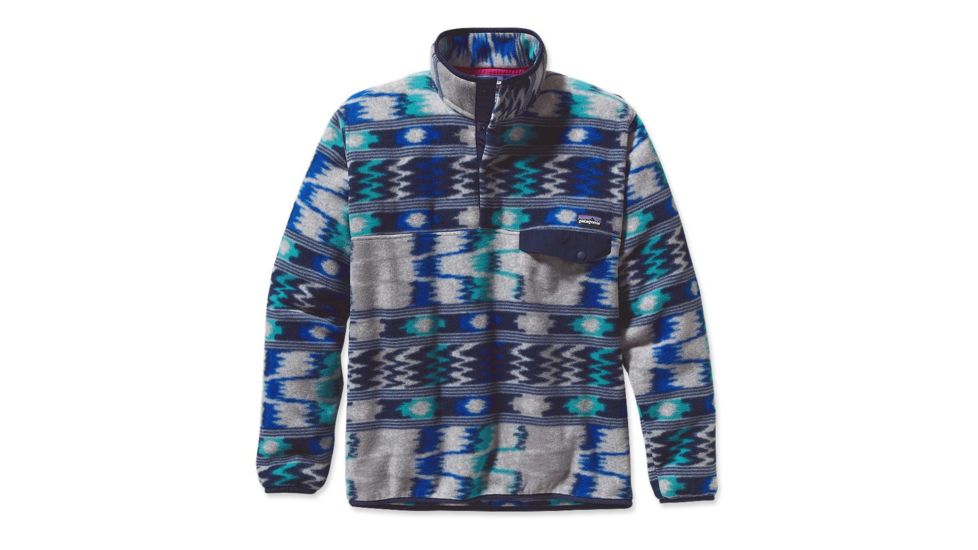 Patagonia Lightweight Synchilla Snap-T Pullover - Mens-Navy Blue-Large