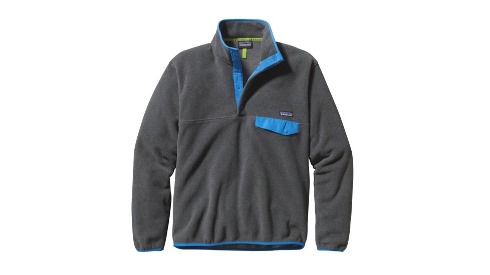 Patagonia Lightweight Synchilla Snap-T Pullover - Men's-Nickel/Electron Blue-X-Small
