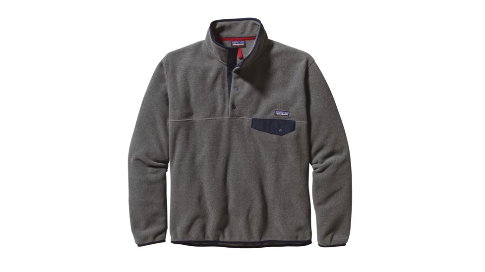 Patagonia Lightweight Synchilla Snap-T Pullover - Men's-Nickel/Navy Blue-XX-Large