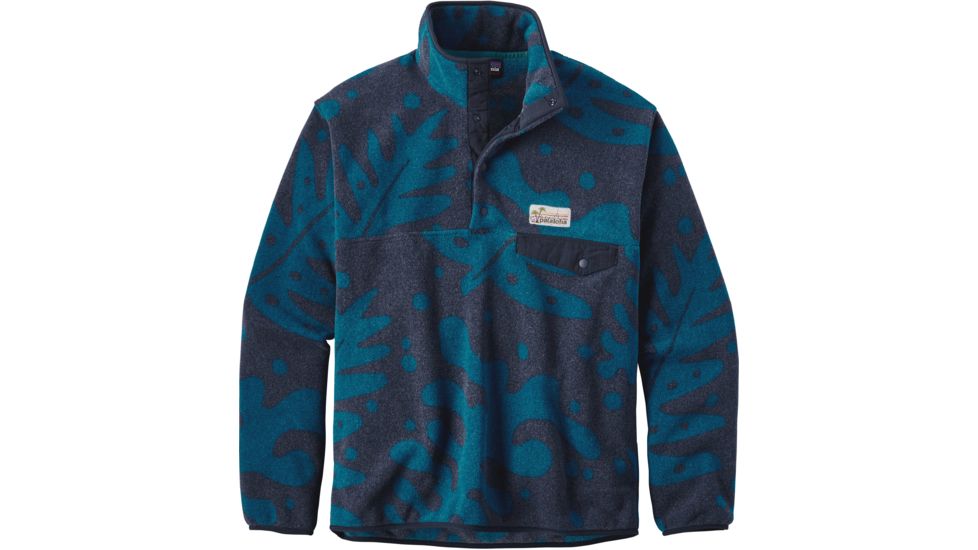 Patagonia Lightweight Synchilla Snap-T Pullover - Men's-X-Large-Ferns/Big Sur Blue