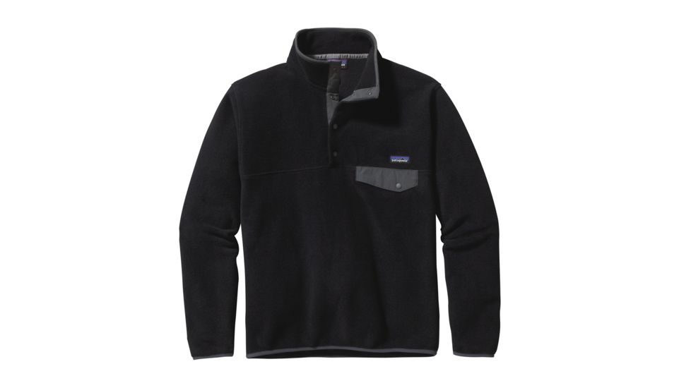 Patagonia Lightweight Synchilla Snap-T Pullover - Mens-Black/Forge Grey-X-Small