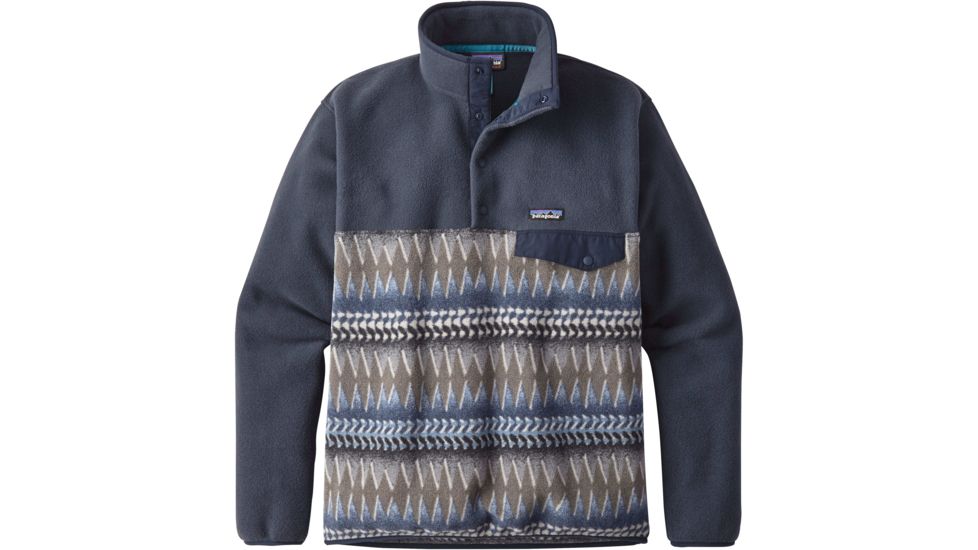 Patagonia Lightweight Synchilla Snap-T Pullover - Men's-X-Large-Laughing Waters/Smolder Blue w/Smolder Blue