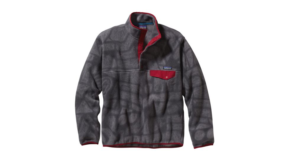 Patagonia Lightweight Synchilla Snap-T Pullover - Mens-Shale/Forge Grey-Large