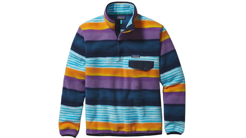 Lightweight Synchilla Snap-T Pullover - Mens-X-Small-Painted Fitz Stripe/Navy Blue