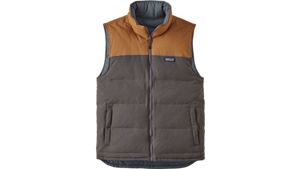 Patagonia Reversible Bivy Down Vest - Men's -Forge Grey/Bear Brown-XX-Small
