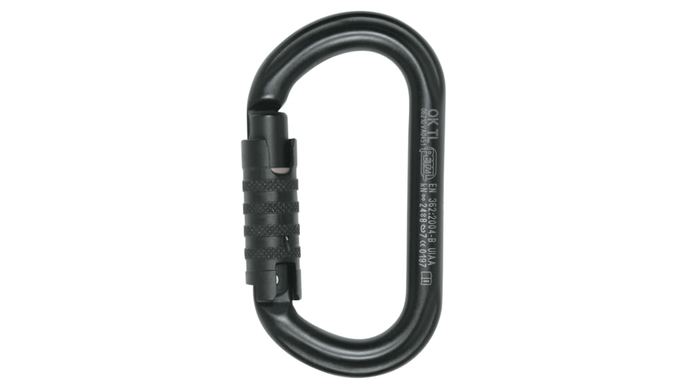 Petzl Ok Triact Lock Carabiner, Black, M33 TLN — Carabiner Size ...