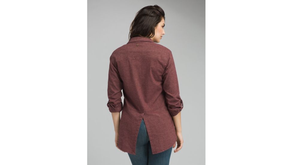 prAna Aster Tunic Casual Shirt - Womens, Wedged Wood, X-Large, W23180502-WDWO-XL